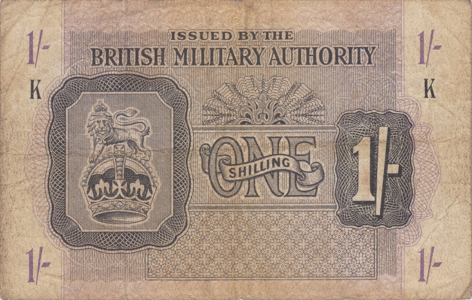 BRITISH MILITARY BANKNOTE 1 SHILLING REF 950 - World Banknotes - Cambridgeshire Coins