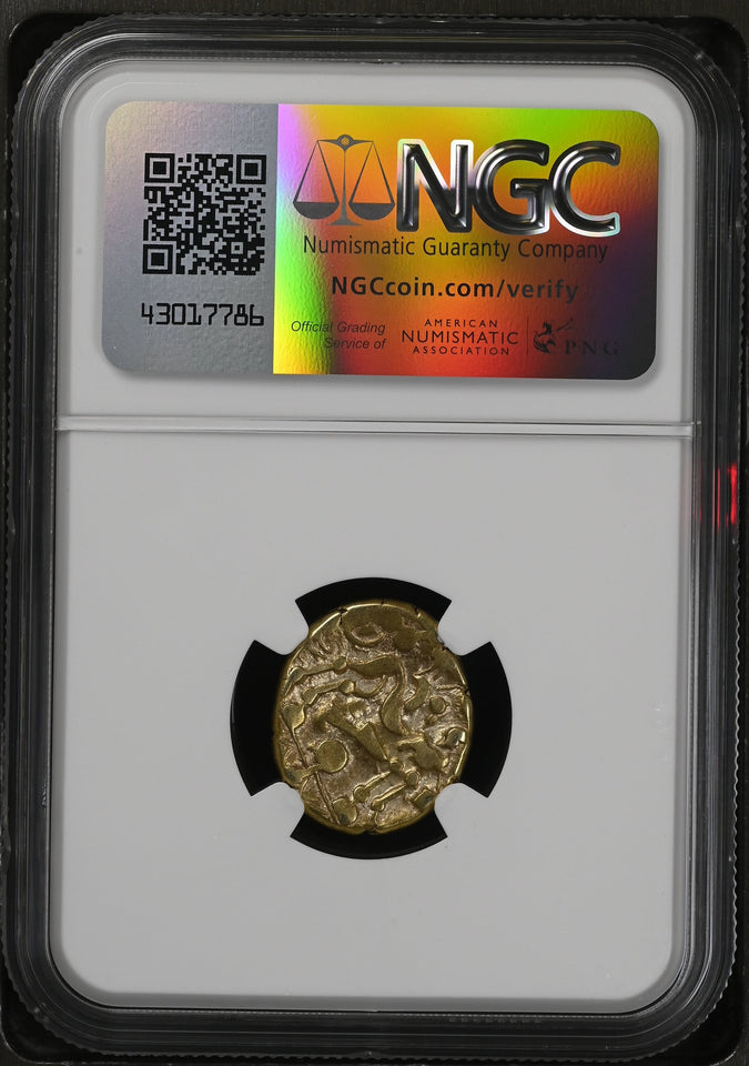 C.MID 1ST CENTURY BC GAUL, AMBIANI AV STATER ( NGC ) CH F STRIKE: 4/5 SURFACE: 4/5 - NGC GOLD COINS - Cambridgeshire Coins