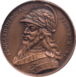 COIN BRONZE 23g MEDALLION EDOUARD III - MEDALS & MEDALLIONS - Cambridgeshire Coins