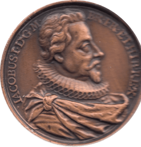 COIN BRONZE 23g MEDALLION IACOBUS I - MEDALS & MEDALLIONS - Cambridgeshire Coins