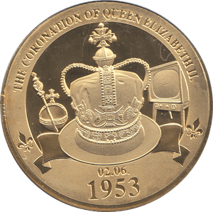 CORONATION OF ELIZABETH COMMEMORATIVE COIN - WORLD COINS - Cambridgeshire Coins