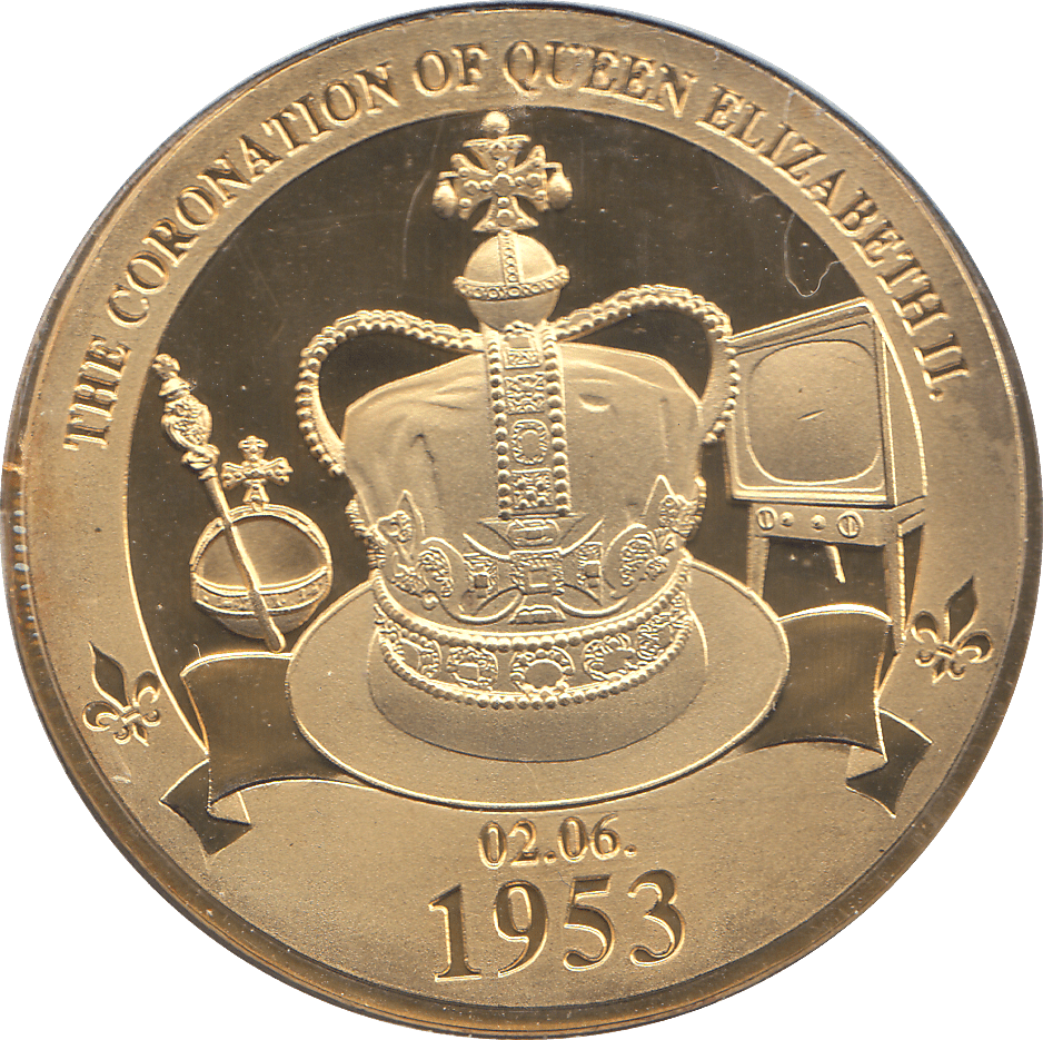 CORONATION OF ELIZABETH COMMEMORATIVE COIN - WORLD COINS - Cambridgeshire Coins
