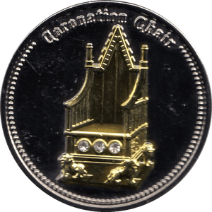 CORONATION REGALIA MEDALLION CROWN JEWELS - CORONATION CHAIR - MEDALS & MEDALLIONS - Cambridgeshire Coins
