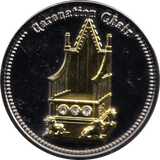 CORONATION REGALIA MEDALLION CROWN JEWELS - CORONATION CHAIR - MEDALS & MEDALLIONS - Cambridgeshire Coins