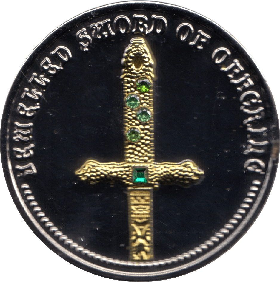 CORONATION REGALIA MEDALLION CROWN JEWELS - JEWELLED SWORD OF OFFERING - MEDALS & MEDALLIONS - Cambridgeshire Coins
