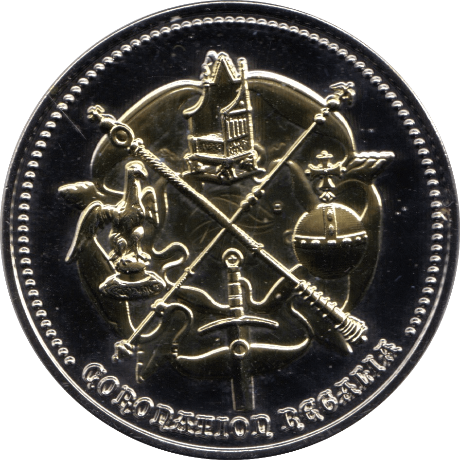 CORONATION REGALIA MEDALLION CROWN JEWELS - SOVEREIGN'S SCEPTRE WITH THE CROSS - MEDALS & MEDALLIONS - Cambridgeshire Coins