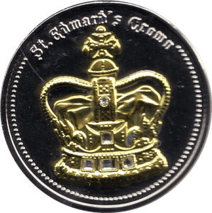 CORONATION REGALIA MEDALLION CROWN JEWELS - ST. EDWARD'S CROWN - MEDALS & MEDALLIONS - Cambridgeshire Coins