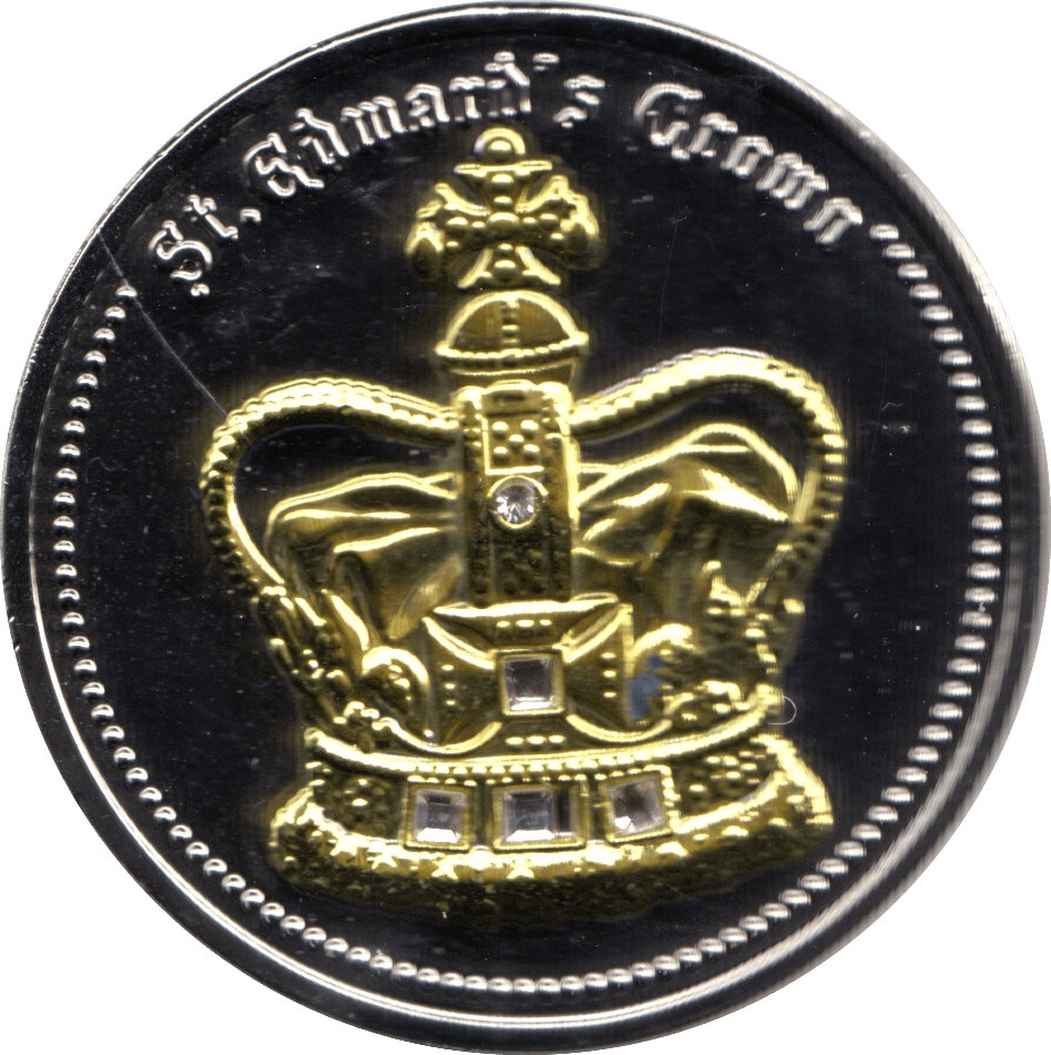 CORONATION REGALIA MEDALLION CROWN JEWELS - ST. EDWARD'S CROWN - MEDALS & MEDALLIONS - Cambridgeshire Coins