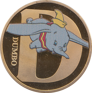 DISNEY GOLD PLATED DUMBO TOKEN ( PROOF ) - OTHER TOKENS - Cambridgeshire Coins