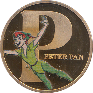 DISNEY GOLD PLATED PETER PAN TOKEN ( PROOF ) - OTHER TOKENS - Cambridgeshire Coins