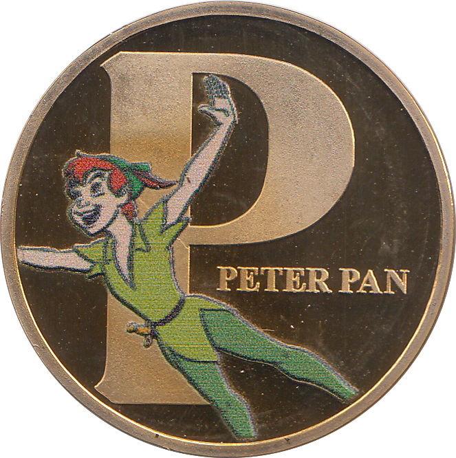 DISNEY GOLD PLATED PETER PAN TOKEN ( PROOF ) - OTHER TOKENS - Cambridgeshire Coins