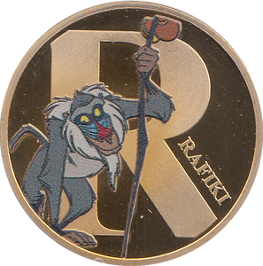 DISNEY GOLD PLATED RAFIKI ( PROOF ) - OTHER TOKENS - Cambridgeshire Coins