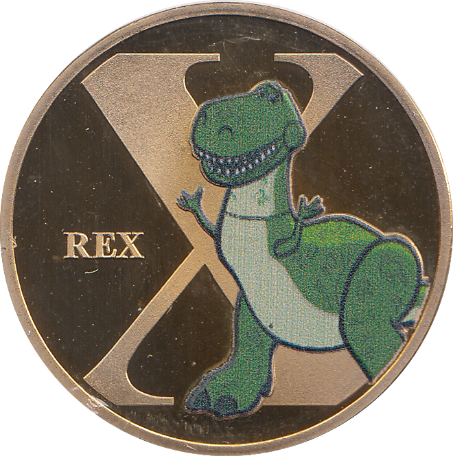 DISNEY GOLD PLATED REX ( PROOF ) - OTHER TOKENS - Cambridgeshire Coins