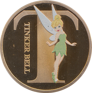 DISNEY GOLD PLATED TINKER BELL ( PROOF ) - OTHER TOKENS - Cambridgeshire Coins