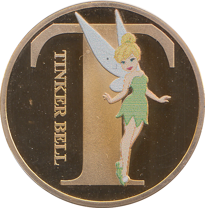 DISNEY GOLD PLATED TINKER BELL ( PROOF ) - OTHER TOKENS - Cambridgeshire Coins