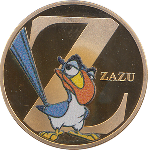 DISNEY GOLD PLATED ZAZU TOKEN ( PROOF ) - OTHER TOKENS - Cambridgeshire Coins