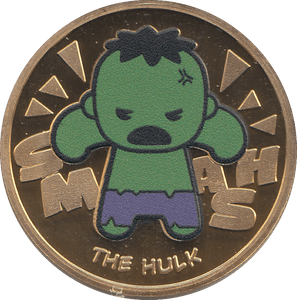 DISNEY HULK GOLD PLATED TOKEN ( PROOF ) - OTHER TOKENS - Cambridgeshire Coins