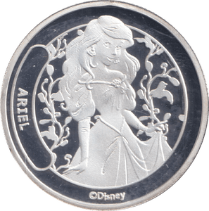 DISNEY SILVER PLATED ARIEL ( PROOF ) - OTHER TOKENS - Cambridgeshire Coins