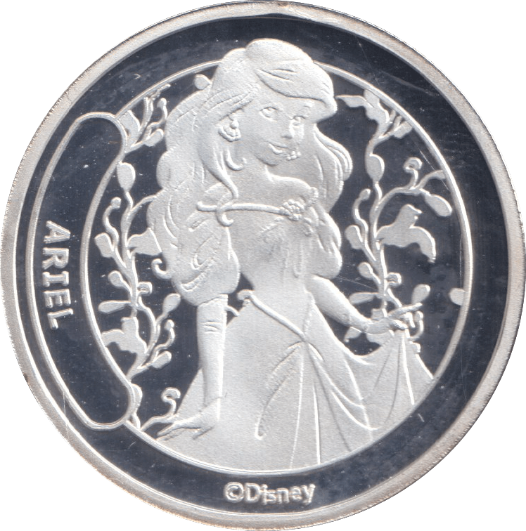 DISNEY SILVER PLATED ARIEL ( PROOF ) - OTHER TOKENS - Cambridgeshire Coins