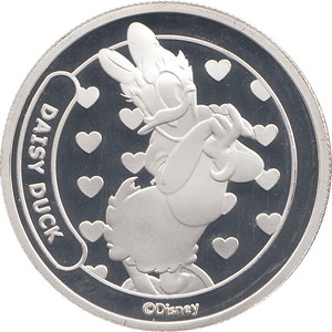DISNEY SILVER PLATED DAISY DUCK TOKEN ( PROOF ) - OTHER TOKENS - Cambridgeshire Coins