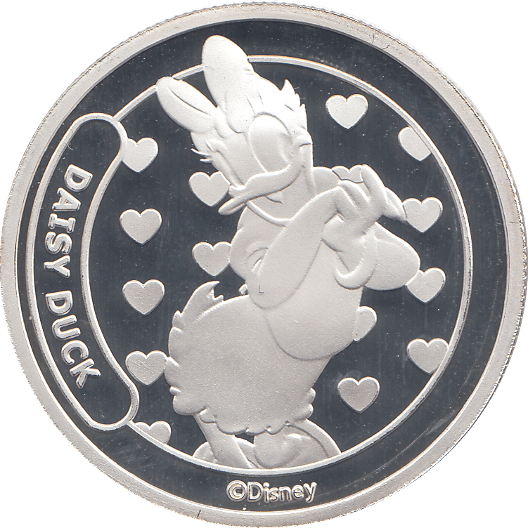 DISNEY SILVER PLATED DAISY DUCK TOKEN ( PROOF ) - OTHER TOKENS - Cambridgeshire Coins
