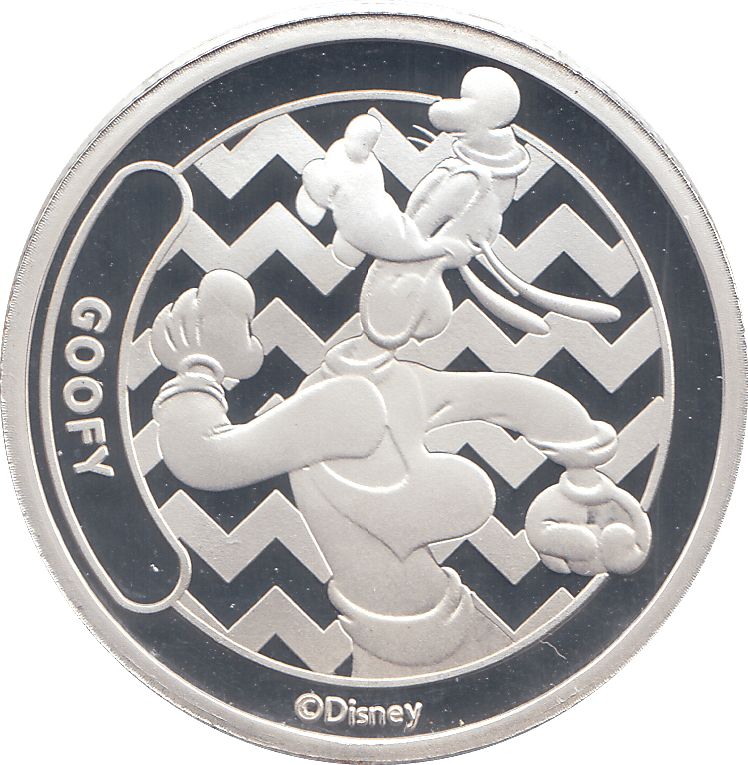 DISNEY SILVER PLATED GOOFY TOKEN ( PROOF ) - OTHER TOKENS - Cambridgeshire Coins