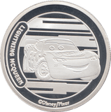 DISNEY SILVER PLATED LIGHTNING MCQUEEN TOKEN ( PROOF ) - OTHER TOKENS - Cambridgeshire Coins