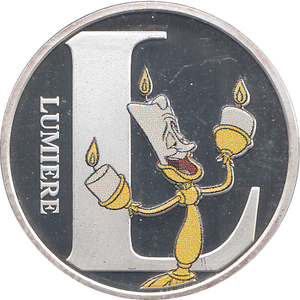DISNEY SILVER PLATED LUMIERE TOKEN ( PROOF ) - OTHER TOKENS - Cambridgeshire Coins