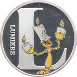 DISNEY SILVER PLATED LUMIERE TOKEN ( PROOF ) - OTHER TOKENS - Cambridgeshire Coins