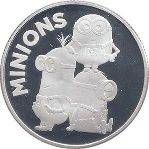 DISNEY SILVER PLATED MINIONS TOKEN ( PROOF ) - OTHER TOKENS - Cambridgeshire Coins