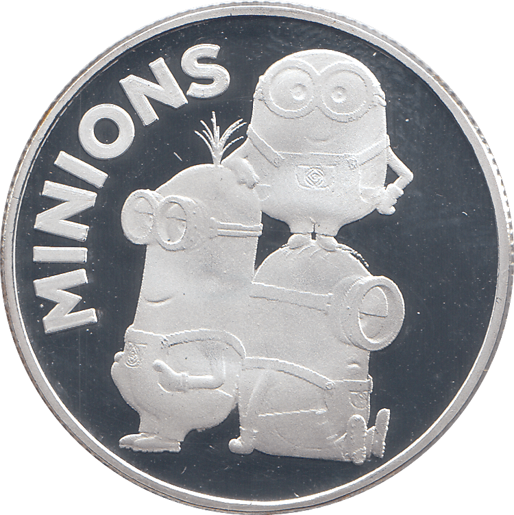 DISNEY SILVER PLATED MINIONS TOKEN ( PROOF ) - OTHER TOKENS - Cambridgeshire Coins