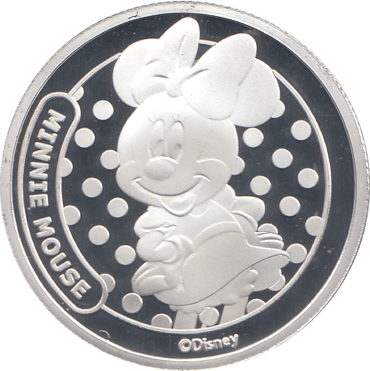 DISNEY SILVER PLATED MINNIE MOUSE TOKEN ( PROOF ) - OTHER TOKENS - Cambridgeshire Coins