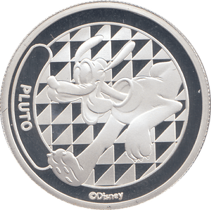 DISNEY SILVER PLATED PLUTO TOKEN ( PROOF ) - OTHER TOKENS - Cambridgeshire Coins