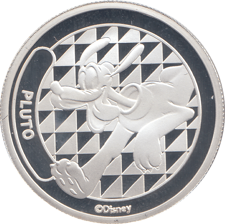 DISNEY SILVER PLATED PLUTO TOKEN ( PROOF ) - OTHER TOKENS - Cambridgeshire Coins