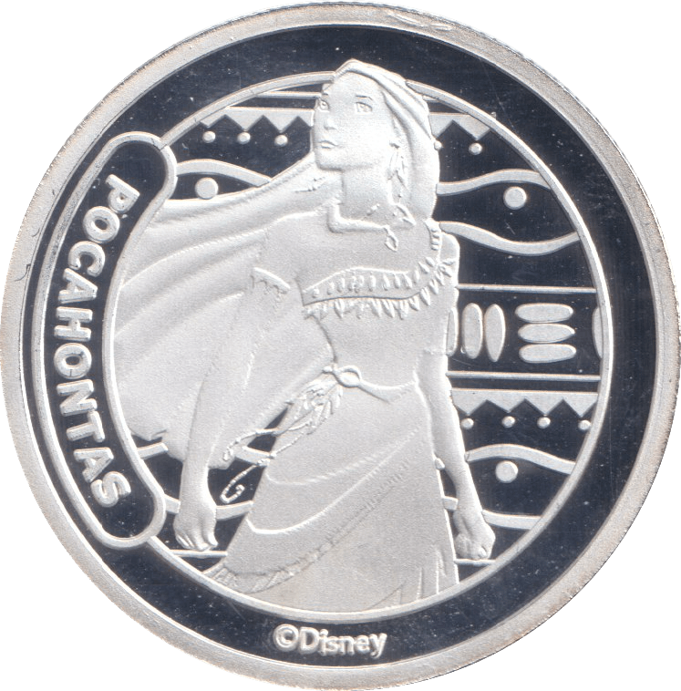 DISNEY SILVER PLATED POCAHONTAS ( PROOF ) - OTHER TOKENS - Cambridgeshire Coins