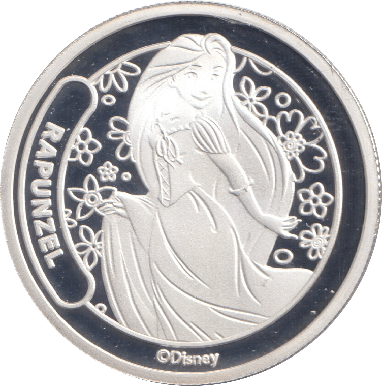 DISNEY SILVER PLATED RAPUNZEL ( PROOF ) - OTHER TOKENS - Cambridgeshire Coins