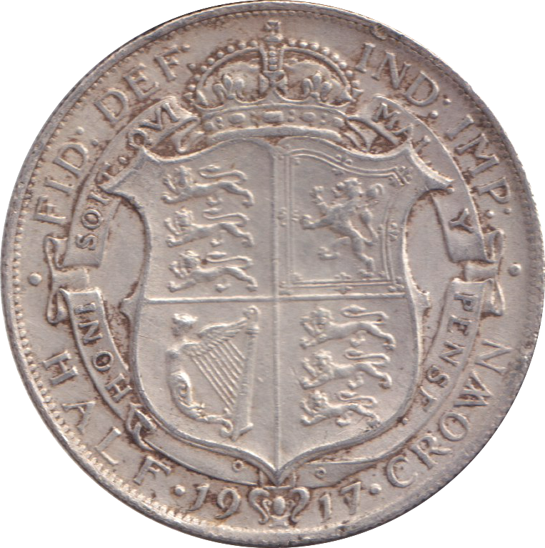1917 HALFCROWN ( VF )