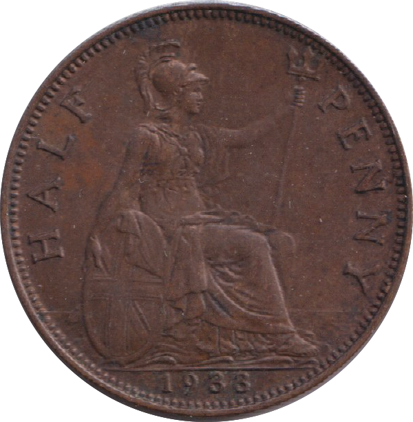 1933 HALF PENNY ( EF )