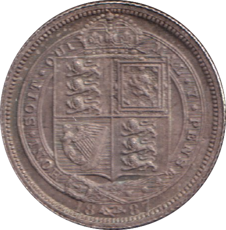 1887 SIXPENCE ( UNC )