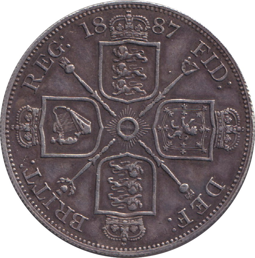 1887 DOUBLE FLORIN ( GVF )