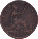 1893 FARTHING ( FINE )