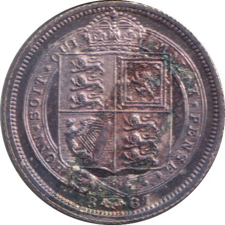1887 SIXPENCE ( UNC )
