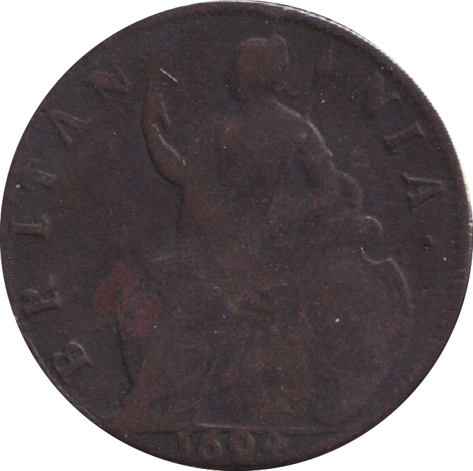 1694 HALF PENNY ( FINE )