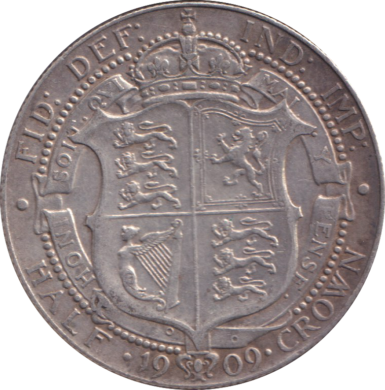 1909 HALFCROWN ( VF )