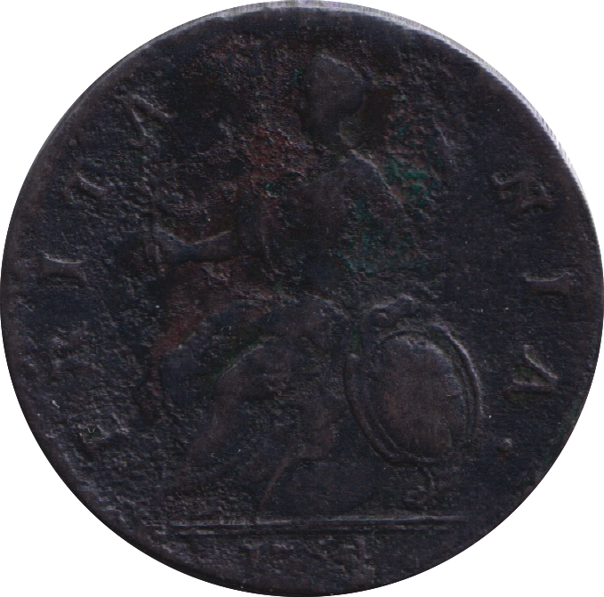 1754 HALF PENNY ( GF )
