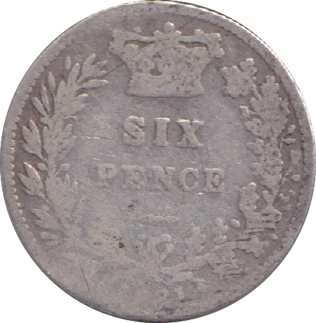 1821 SIXPENCE ( FAIR )