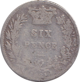 1821 SIXPENCE ( FAIR )