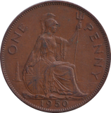 1950 PENNY ( EF )