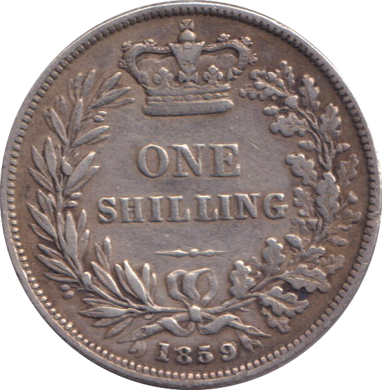 1859 ONE SHILLING ( GF )