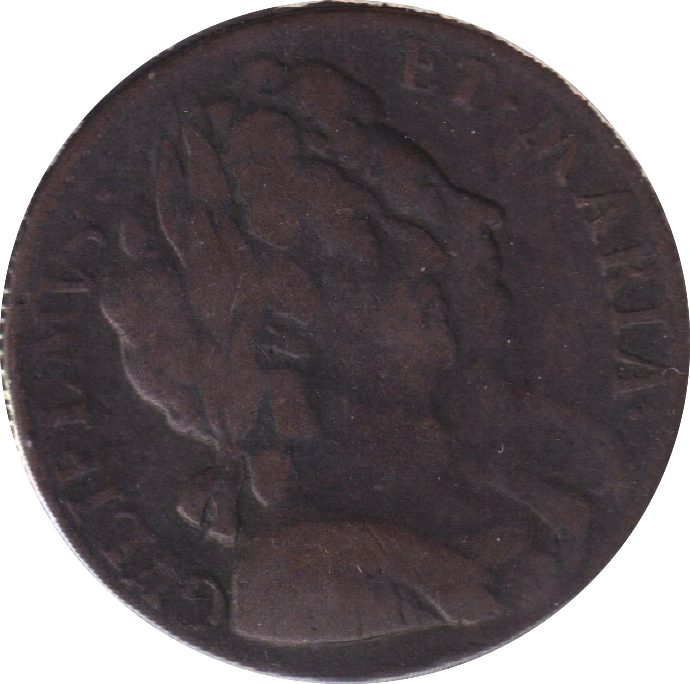 1694 HALF PENNY ( FINE )